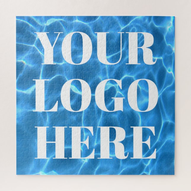 Aqua Blue Swimming Pool Photo for Your Logo Puzzle (Vertikal)