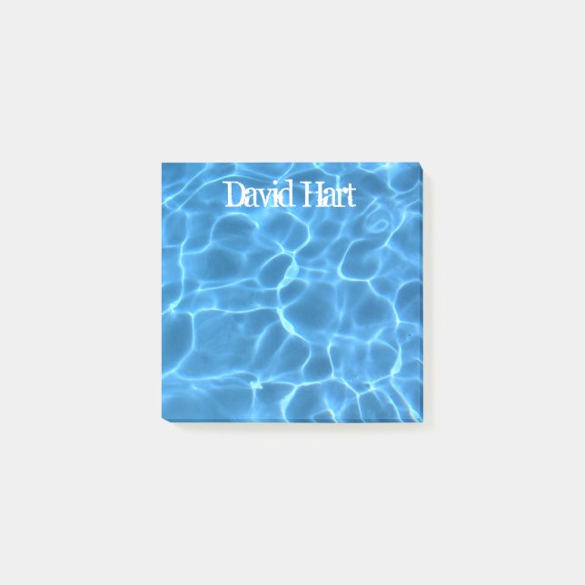 Aqua Blue Swimming Pool Post-it Klebezettel (Vorderseite)