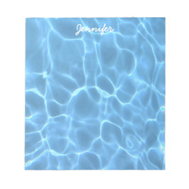 Aqua Blue Swimmingpool Soft Colors Foto Notizblock