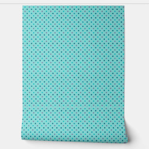 Aqua Blue Turquoise Purple Polka Dot Wallpaper Tapete
