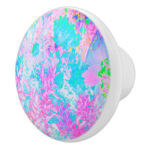 Aqua Blue und Hot Pink Hydrangea Landschaft