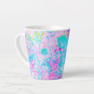 Aqua Blue und Hot Pink Hydrangea Landschaft Milchtasse