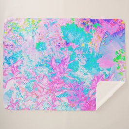 Aqua Blue und Hot Pink Hydrangea Landschaft Sherpadecke