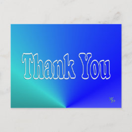 Aqua-Blue Vielen Dank - blank Postkarte