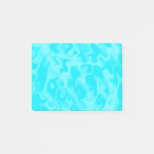 Aqua Blue Water Background Blank Post-it Klebezettel (Vorderseite)