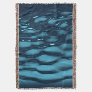 Aqua Blue Water Waves Decke