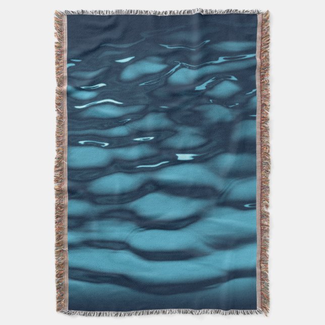 Aqua Blue Water Waves Decke (Vorderseite Vertikal)