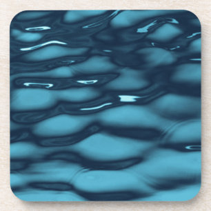 Aqua Blue Water Waves Getränkeuntersetzer