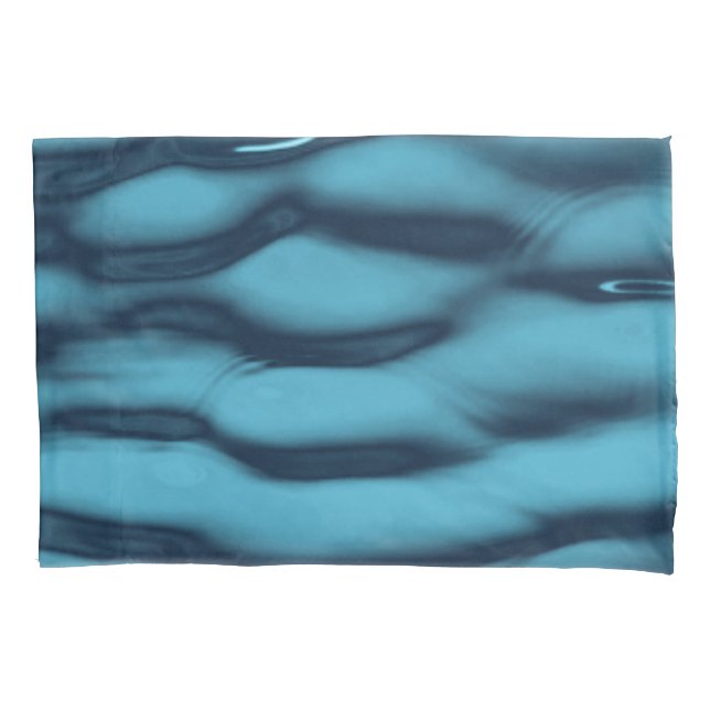 Aqua Blue Water Waves Kissenbezug (Vorderseite)