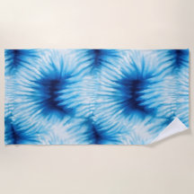 Aqua Blue White Gefärbte Krawatte