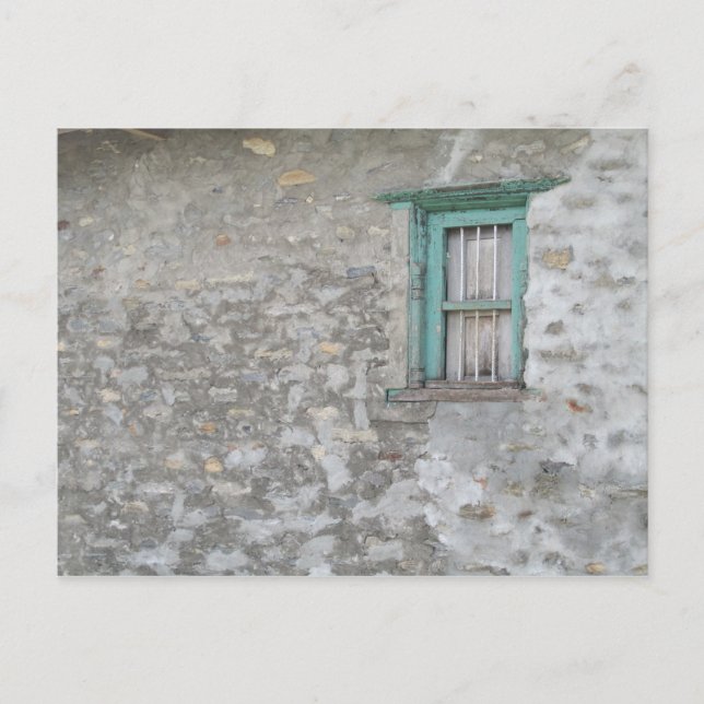 Aqua Blue Window Postkarte (Vorderseite)