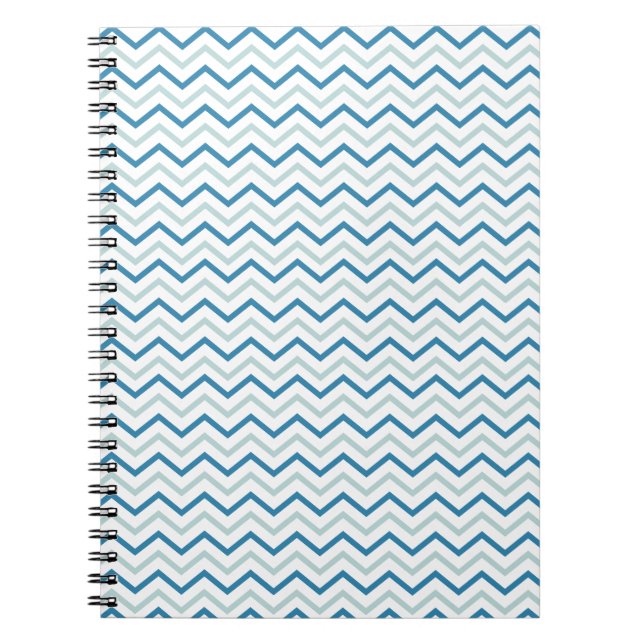 Aqua Blue Zickzack Pattern Notizblock (Vorderseite)