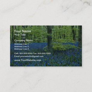 Aqua Bluebell Woods Blume Visitenkarte