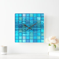 Aqua Blues Translucent Tiled-Look Acrylic