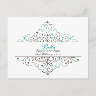 Aqua Blühe Personalisierte Business Stationery Postkarte