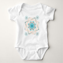 Aqua-Blumen-Mandalas