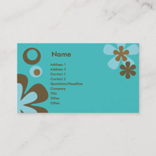 Aqua-Blumen Visitenkarte