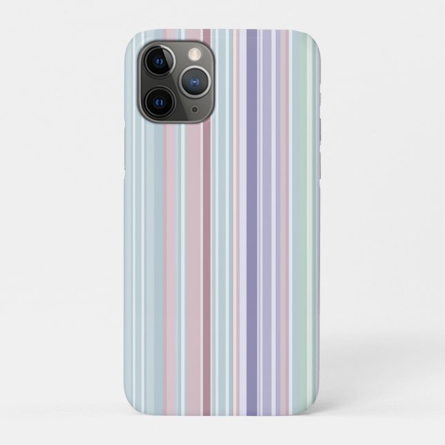 Aqua, Blush and Lavender Stripes Case-Mate iPhone Hülle (Rückseite)