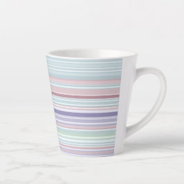 Aqua, Blush and Lavender Stripes Milchtasse