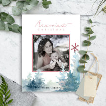 AQUA BLUSH PINE BAUM SCHNEE OVERLAY FOTO CHRISTMAS