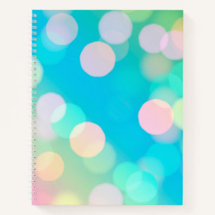 Aqua Bokeh Bullet Journal / Lined Notebook Notizbuch