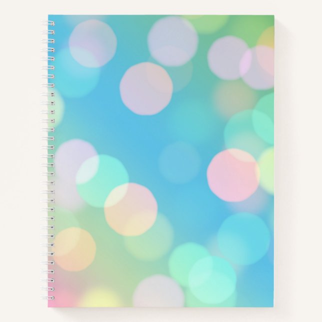Aqua Bokeh Bullet Journal / Lined Notebook Notizbuch (Vorderseite)