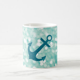 Aqua Bokeh SeeGlitzer-Anker Tasse