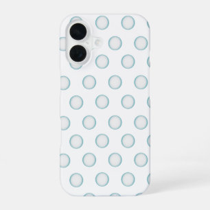Aqua Bubble Dot Phone Case Türkis Punkte Minima iPhone 16 Hülle