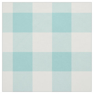 Aqua-Büffel-Karo-Muster Stoff