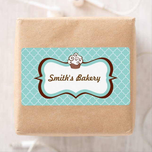 Aqua Business Cupcake Labels (Insitu)