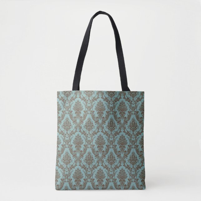 Aqua Chocolate Damask (Vorderseite)