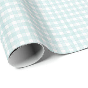 Aqua Classic Gingham Geschenkpapier