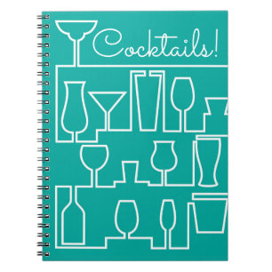 Aqua Cocktail Party Notizblock