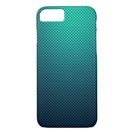 Aqua color Kohlenstofffaser gemustert Case-Mate iPhone Hülle