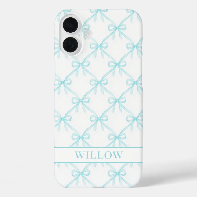 Aqua Coquette Wasserfarbenbögen Case-Mate iPhone Hülle (Rückseite)