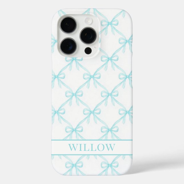 Aqua Coquette Wasserfarbenbögen Case-Mate iPhone Hülle (Rückseite)