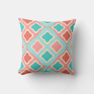 Aqua Coral Pattern Kissen