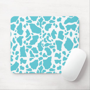 Aqua Cow wirbelt Tierdruckmuster Mousepad
