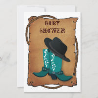 Aqua Cowboy Stiefel Western Mama Babydusche