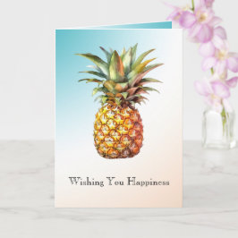 Aqua Cream Happy Tropical Pineapse Karte