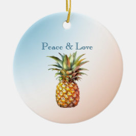 Aqua Cream Happy Tropical Pineapse Keramik Ornament
