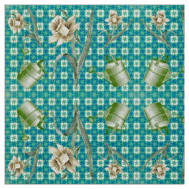 Aqua Daffidols Fabric Stoff