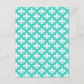 Aqua Damask Postkarte