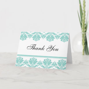 Aqua Damask Vielen Dank Karten