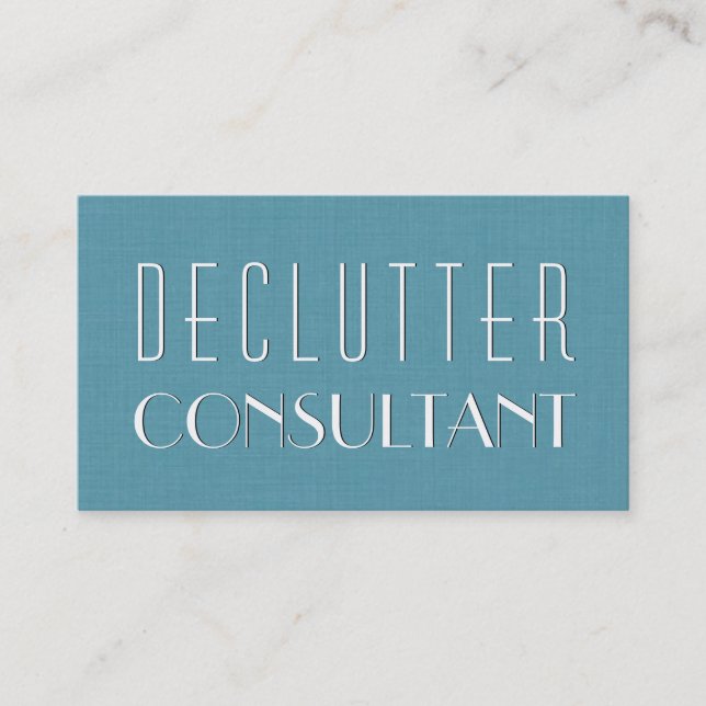 Aqua DECLUTTER CONSULTANT Simple Style V08 Visitenkarte (Vorderseite)