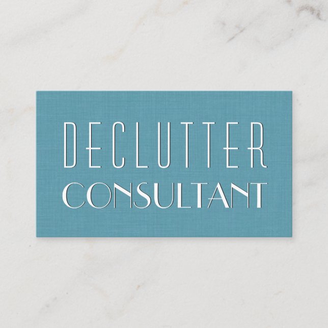 Aqua DECLUTTER CONSULTANT Simple Style V08 Visitenkarte (Vorderseite)