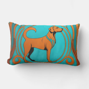 Aqua Deko Orange Dog Kissen Für Draußen