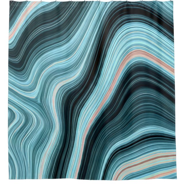 Aqua Drift Duschvorhang (Vorderseite)
