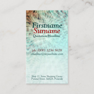 Aqua Earth Abstrakt Business Card Visitenkarte