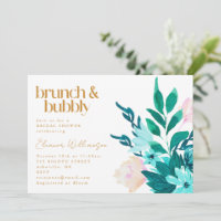 Aqua Emerald Green Watercolor Brautparty